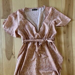 Mid length floral pattern dress